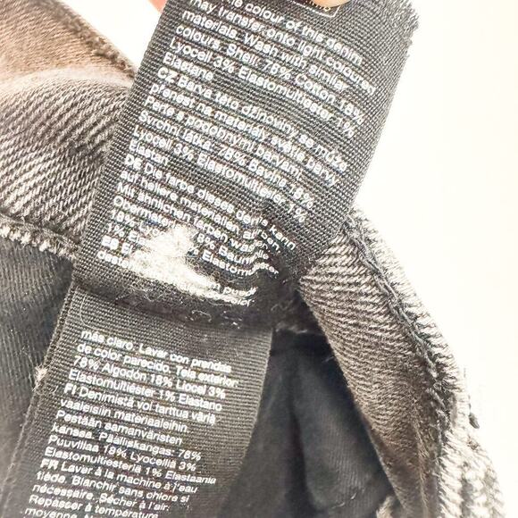 & Other Stories Black Stretch Denim Jeans Button Fly Flared Leg Size 27 - Picture 7 of 9